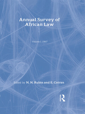 cover image of Annual Survey of African Law Cb